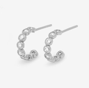 Melinda Maria Baroness Huggies Hoops - Silver FIRM ✨️